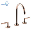Aquacubic Low Arc Lead Free Brass Widespread Washroom Bathroom Basin Faucet